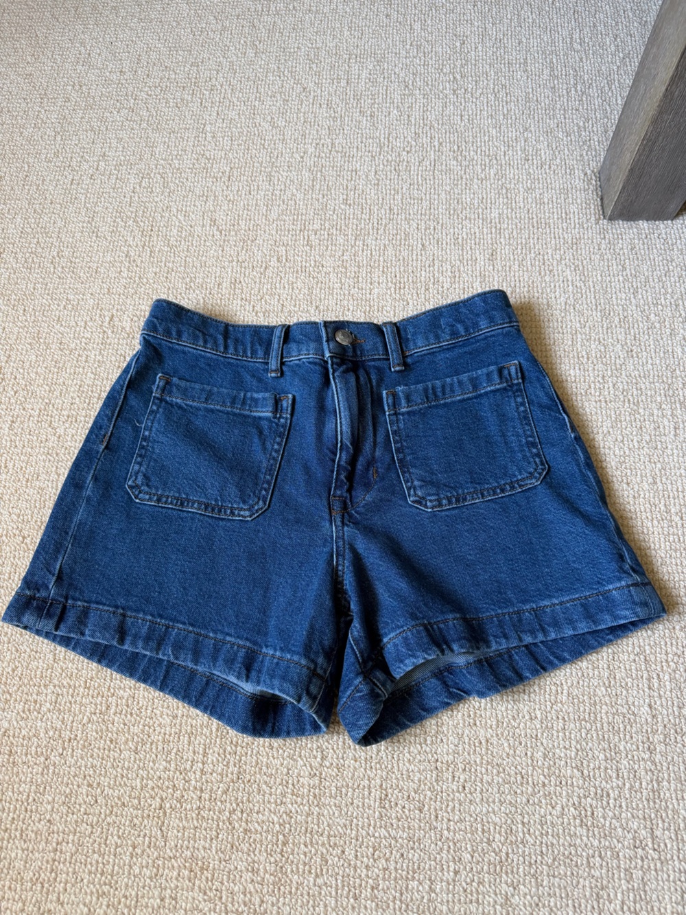 Madewell High-Waist Dark Blue Denim Jean Shorts